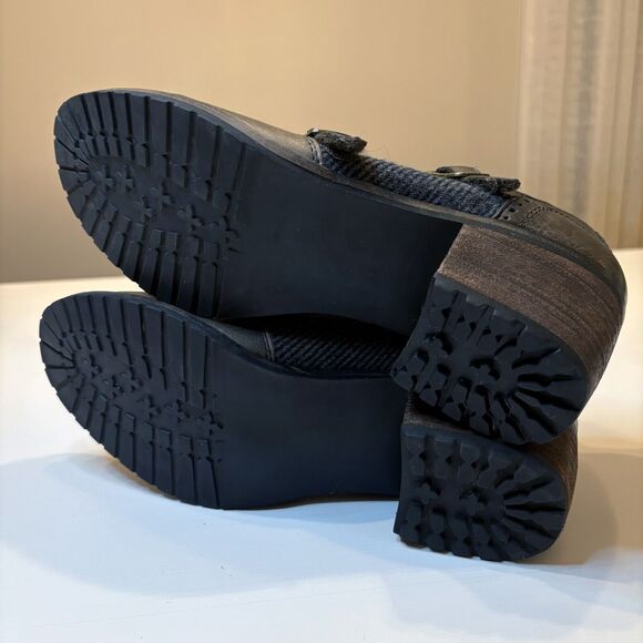 Aetrex Women's Distressed Leather Double Buckle Comfort Shoes Heels US Size 8.5 - Picture 8 of 9